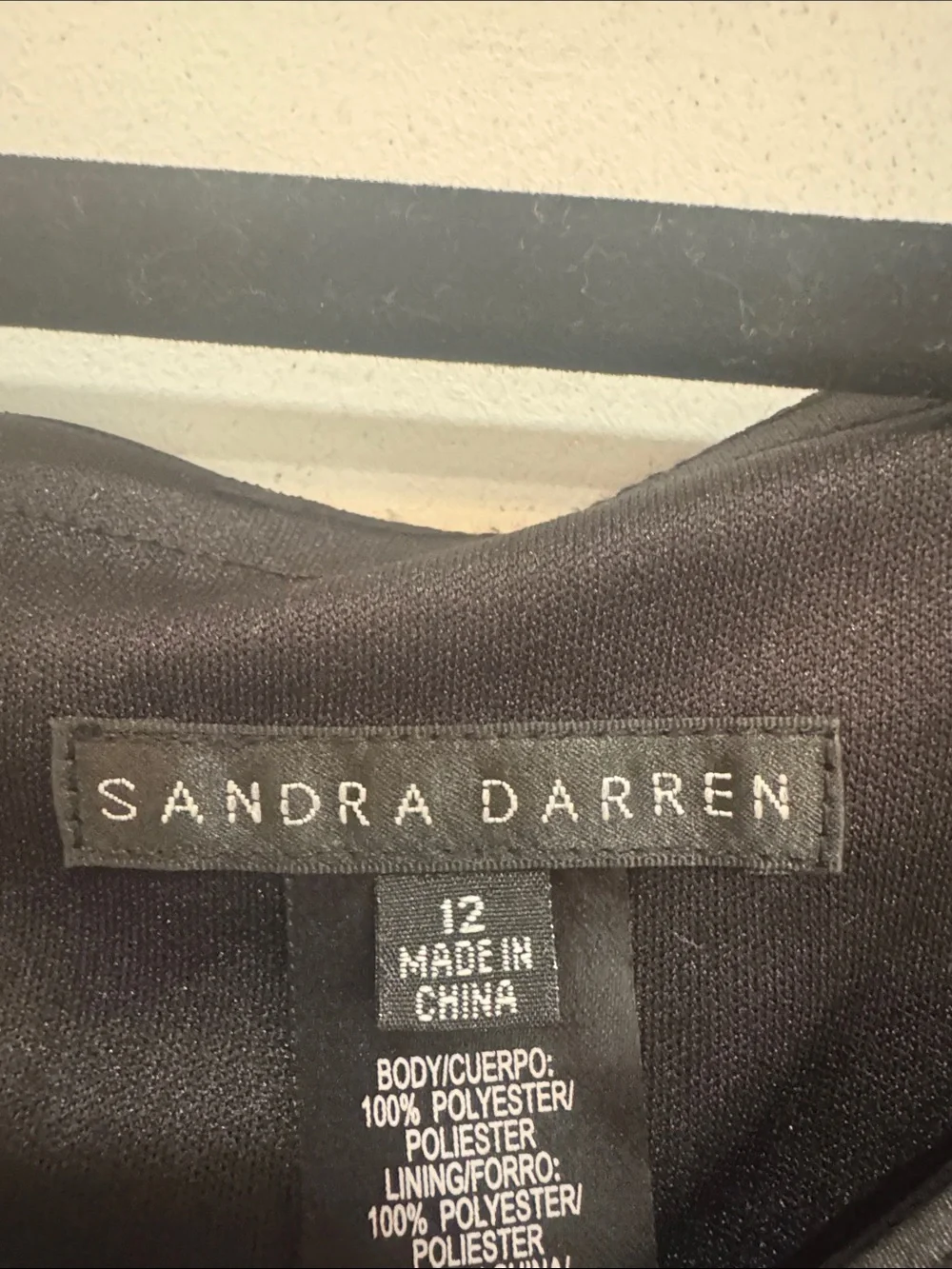Sandra Darren Size 12 Black Dressy Detail Top - Picture 3 of 13